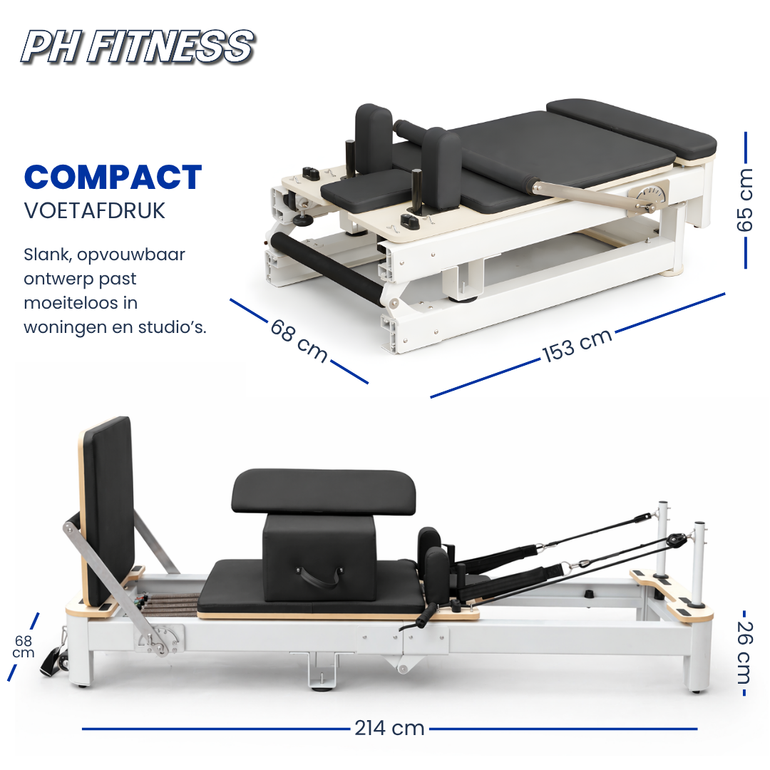 Reformer Pilates in Alluminio - Edizione Pieghevole