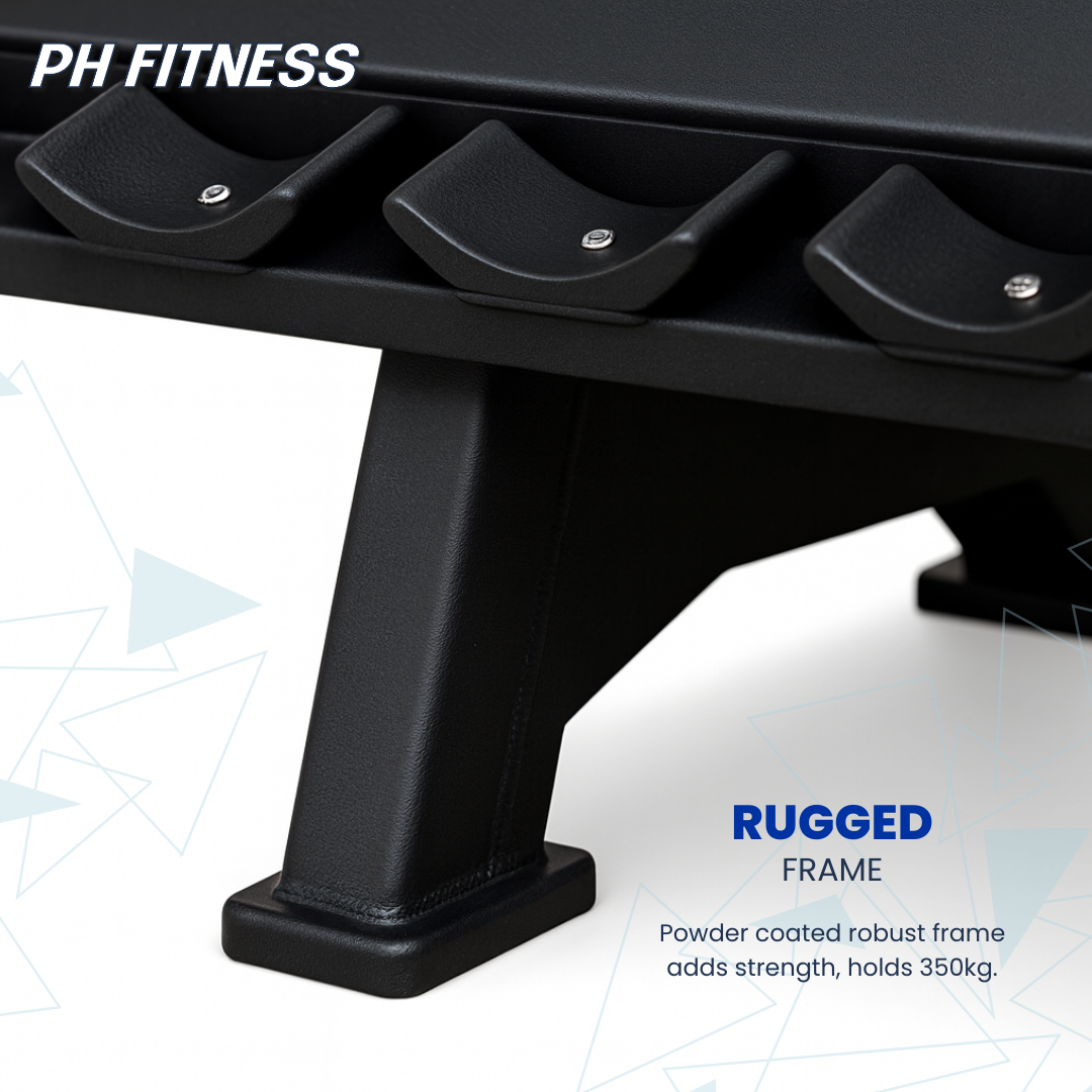 PH Fitness Dumbbell Rek – 2-Laags - 10 Paar Ronde Dumbbells