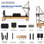 Complete accessoireset van de houten Reformer met Half Trapeze Tower