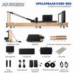 PH Fitness opvouwbare houten Pilates Reformer met complete accessoireset