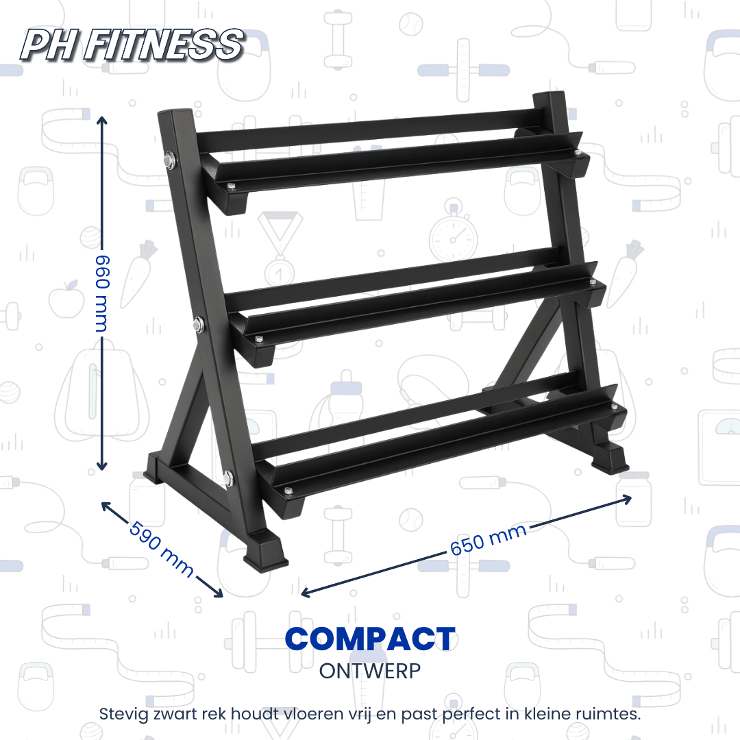 Dumbbell Rack - 3 laags - Physical Sports Group B.V.