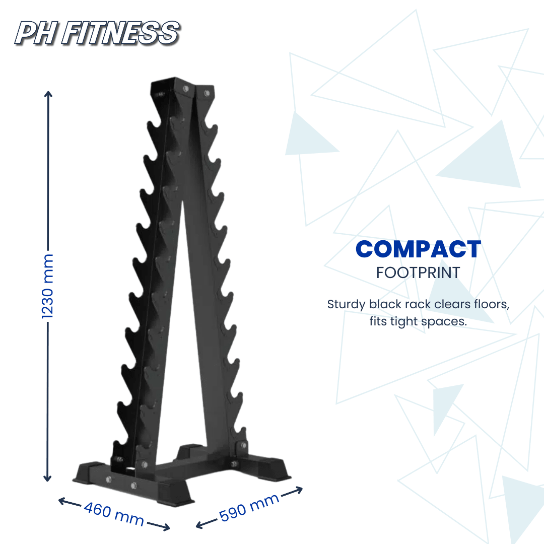 Dumbbell Torenrek – Compact & Professioneel Ontwerp (10 Paar - 1 - 10KG) - PH Fitness