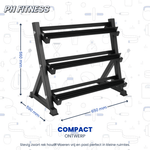 Hexa Dumbbell Set - 1 t/m 10KG - 12.5 t/m 20KG - Dumbbell Rack - Physical Sports Group B.V.