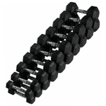 Hexa Dumbbell Set 2–20 kg met Rack – Complete Halterset 220 kg – Rubber Zeshoekige Dumbbells met Vaste Gewichtsstappen voor Home Gym & Fitness - PH Fitness