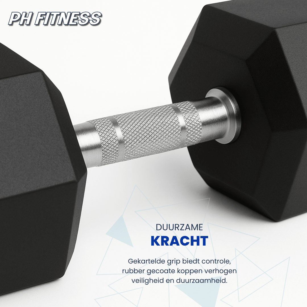 Hexa Dumbbell Set - 2.5 t/m 15KG met Dumbbell Rack - Physical Sports Group B.V.