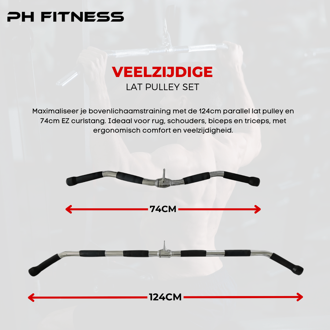 Multi Attachment Grip Set Roestvrij Staal - PH Fitness