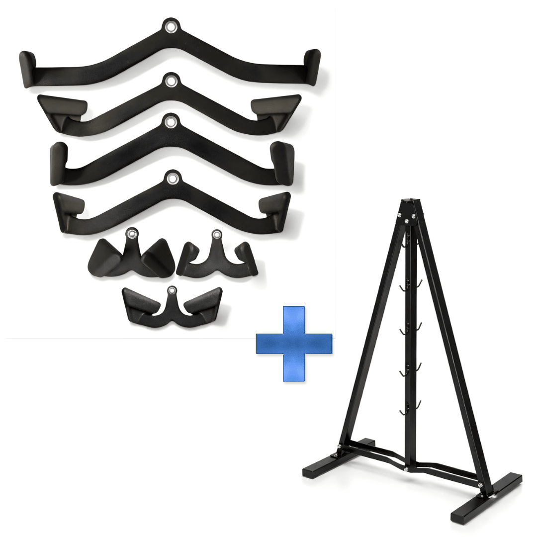 Multi Grip Kabelgreep Set 7 - Delig – Lat Pulldown & Row Attachments – Professionele Kabelmachine Handgrepen voor Rugtraining & Fitness - PH Fitness