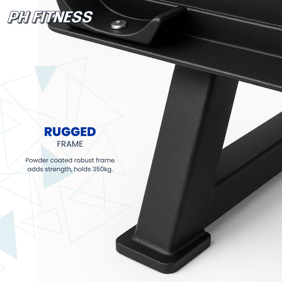 PH Fitness Dumbbell Rek – 2 - Laags - 6 Paar Ronde Dumbbells - PH Fitness