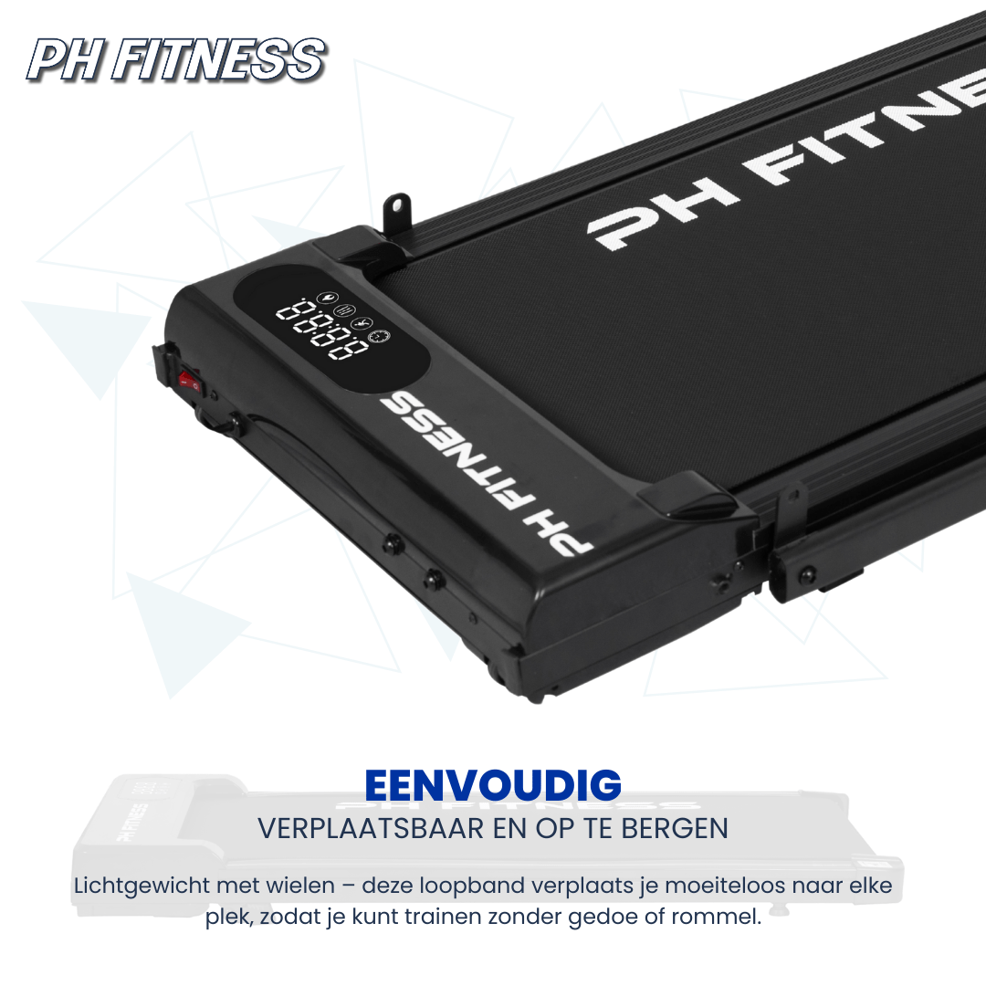 PH Fitness Loopband – 8 km/u – Incline & Handmatige Helling – Opvouwbaar / Inklapbaar – CR - B1FS – Black / Zwart - PH Fitness