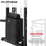 Premium Power Rack met Smith Machine, Leg Press en 160KG Gewichtsstapel - PH Fitness