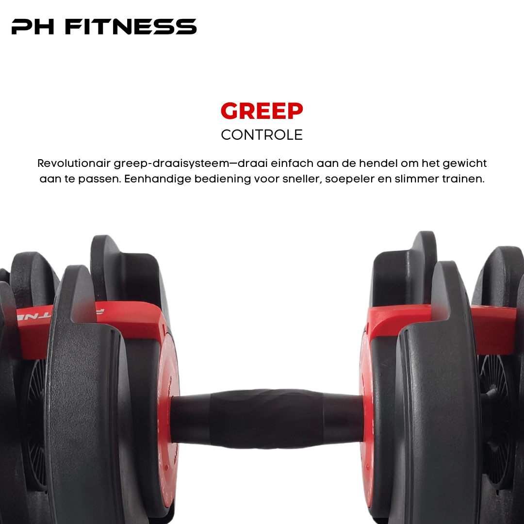 Premium Verstelbare Dumbbells 24KG [2 STUKS] - PH Fitness