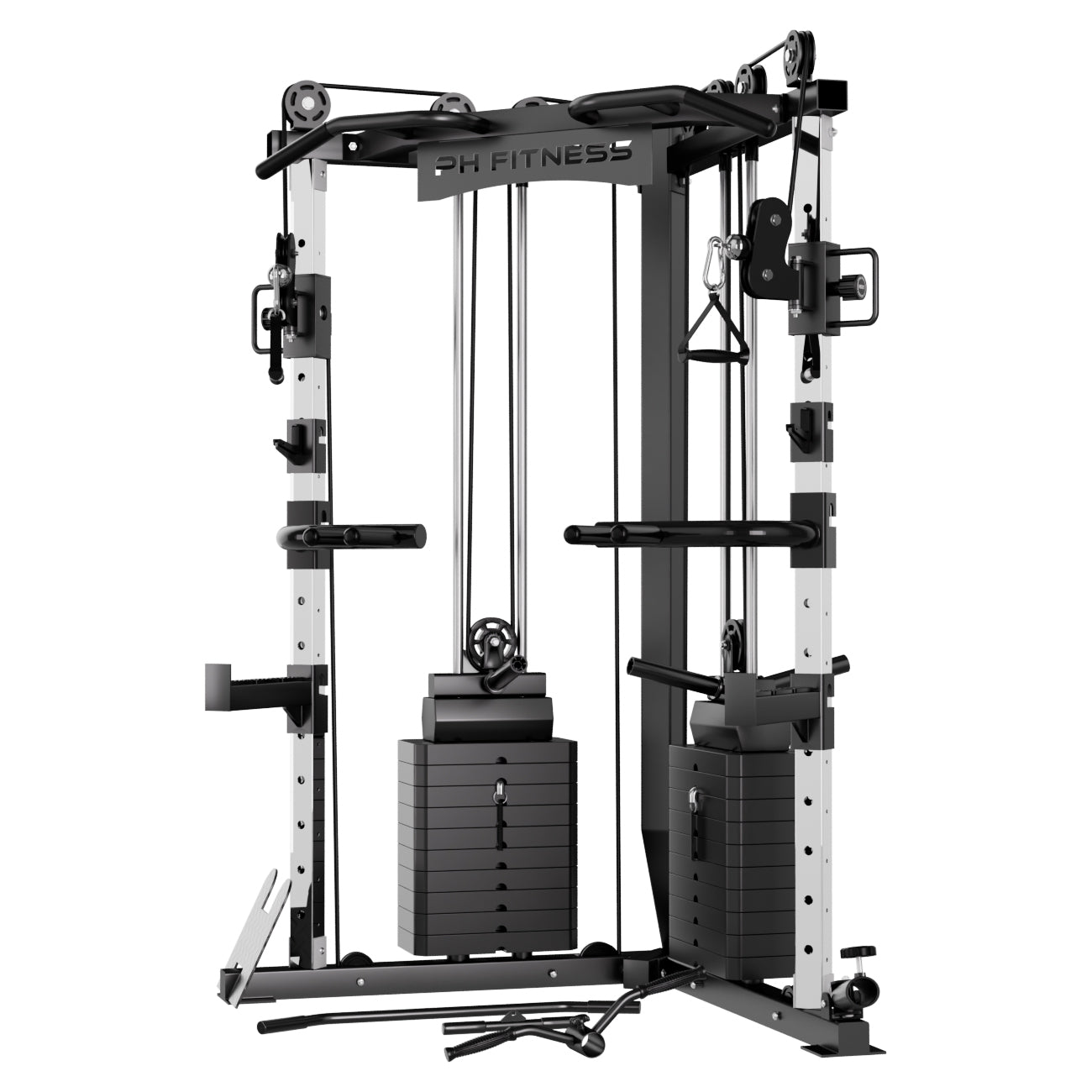 V - Frame Cable Crossover – Dubbele Pulley Krachtstation met 160KG Gewichtstapels - PH Fitness