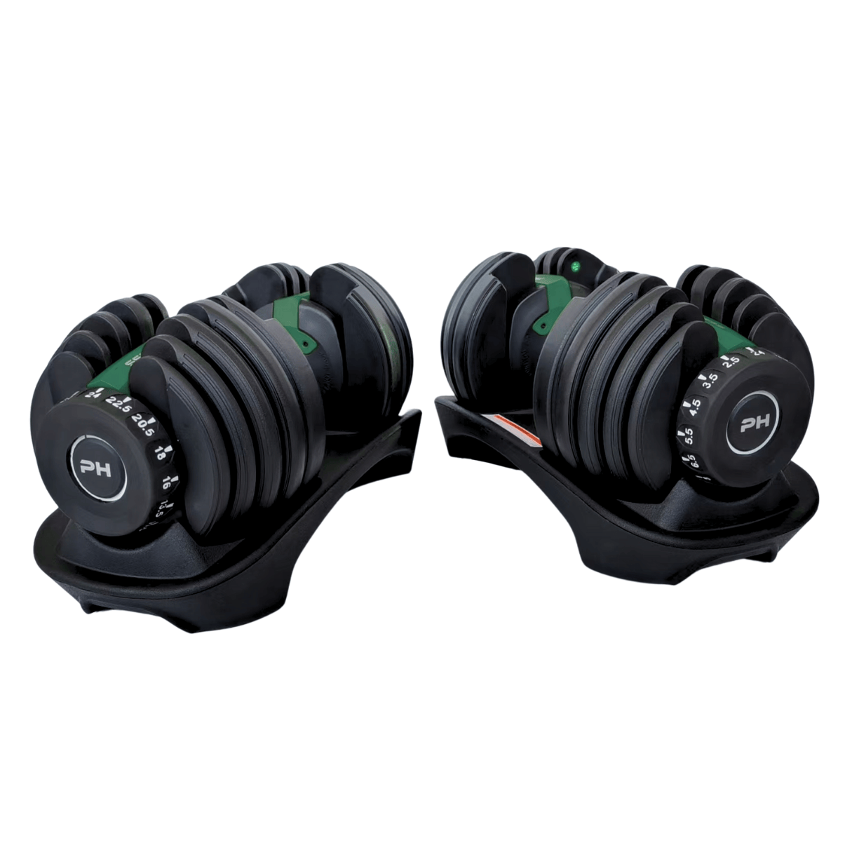 Verstelbare Dumbbells Set 24KG - Groen - PH Fitness