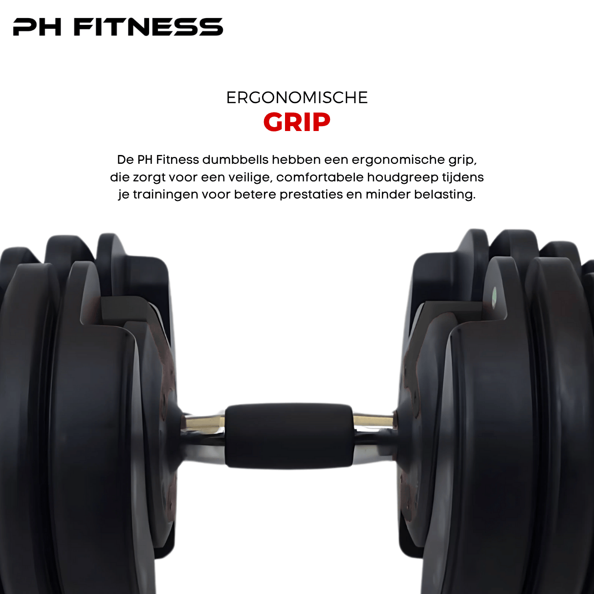 Verstelbare Dumbbells Set 24KG - Zwart - PH Fitness
