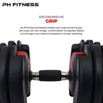 Verstelbare Dumbbells Set 24KG - PH Fitness