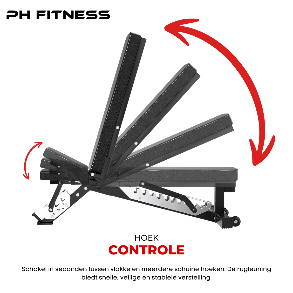 Verstelbare Fitnessbank – Incline Trainingsbank - PH Fitness