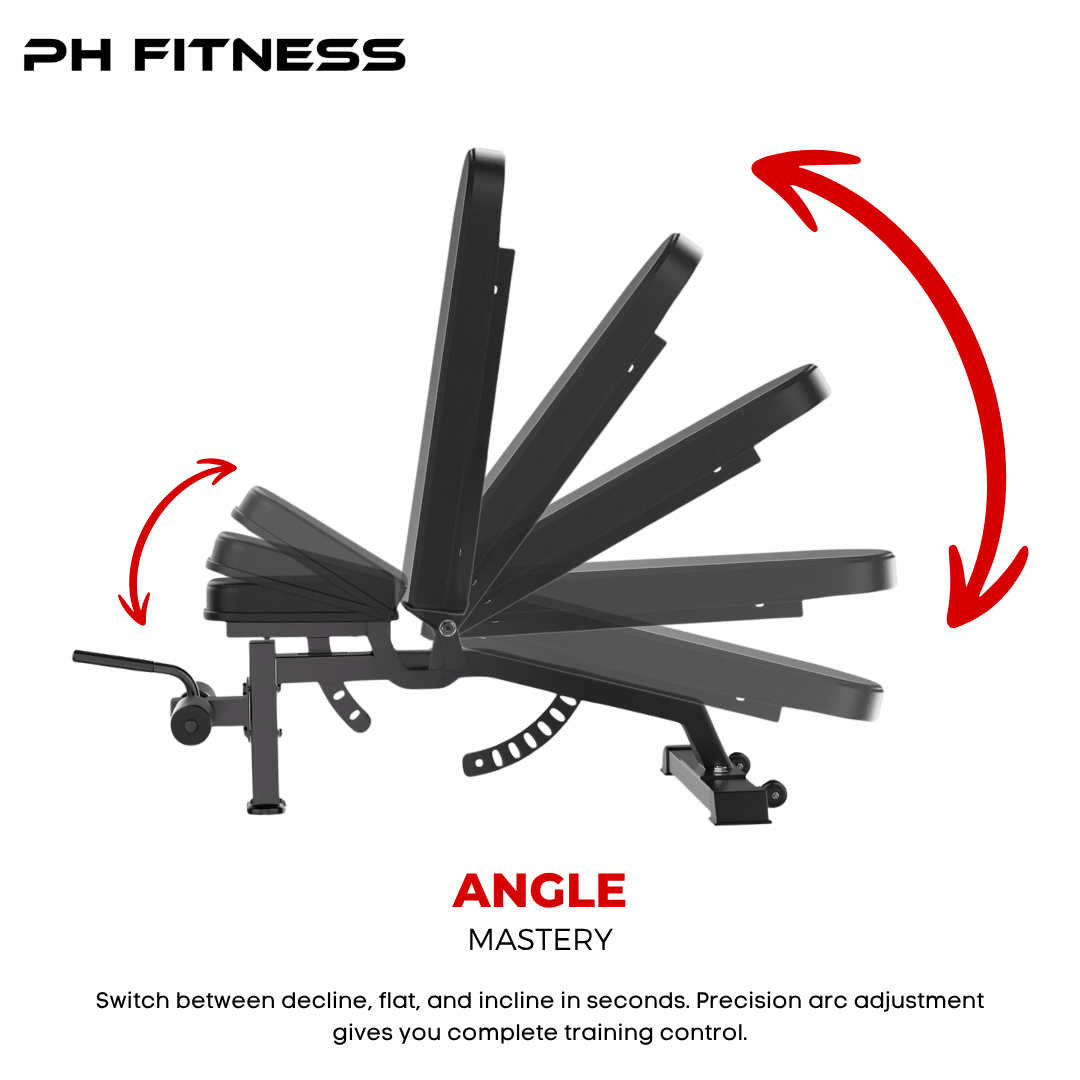 Verstelbare Trainingsbank – Incline & Decline - PH Fitness