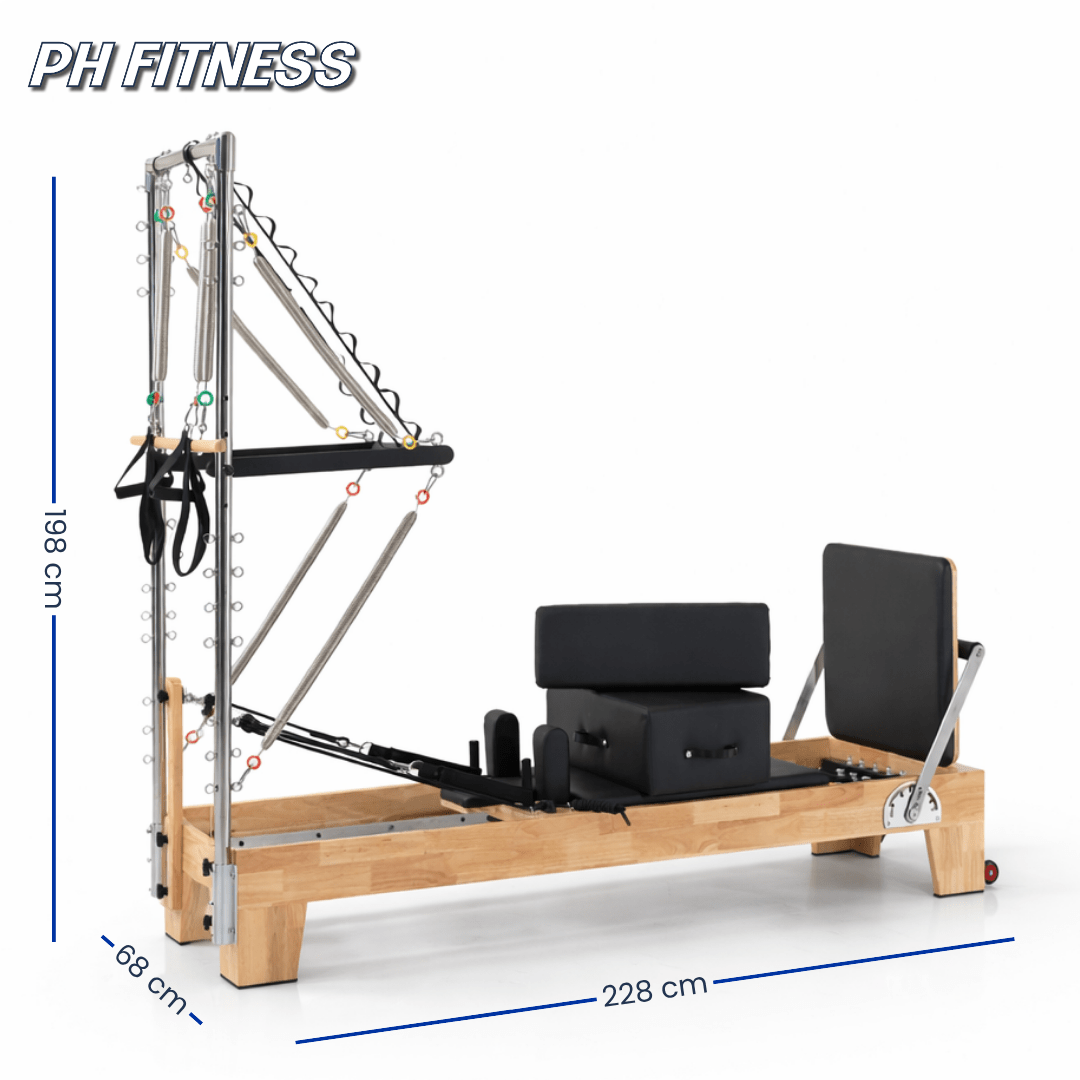 Wooden Pilates Reformer - Half Trapeze Tower - Physical Sports Group B.V.